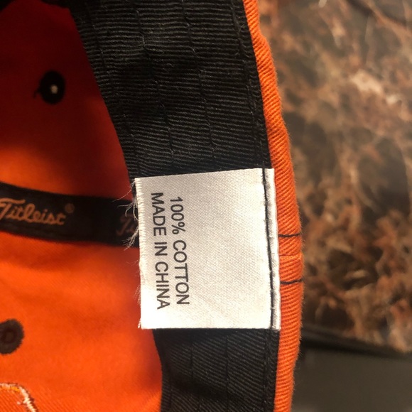 Titleist Pro V1 Men’s Orange Weather Strapback Golf Cap Adult OSFA - Picture 15 of 16